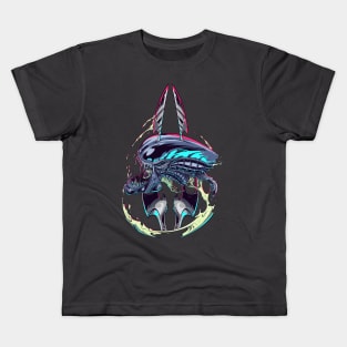 Impaled Alien (with Retro Logo on Reverse) Kids T-Shirt